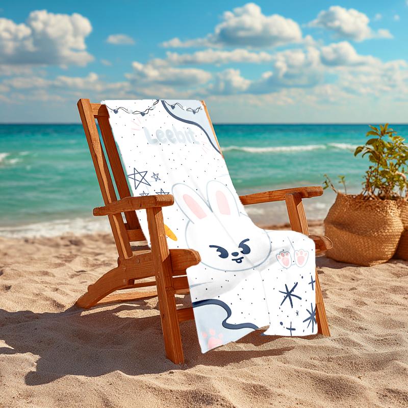 1pc Kpop Team5 Beach Towel, Comfortable and Thick, and Swimming/Bath/Picnic/Camping Towel, Suitable for Seaside Beaches