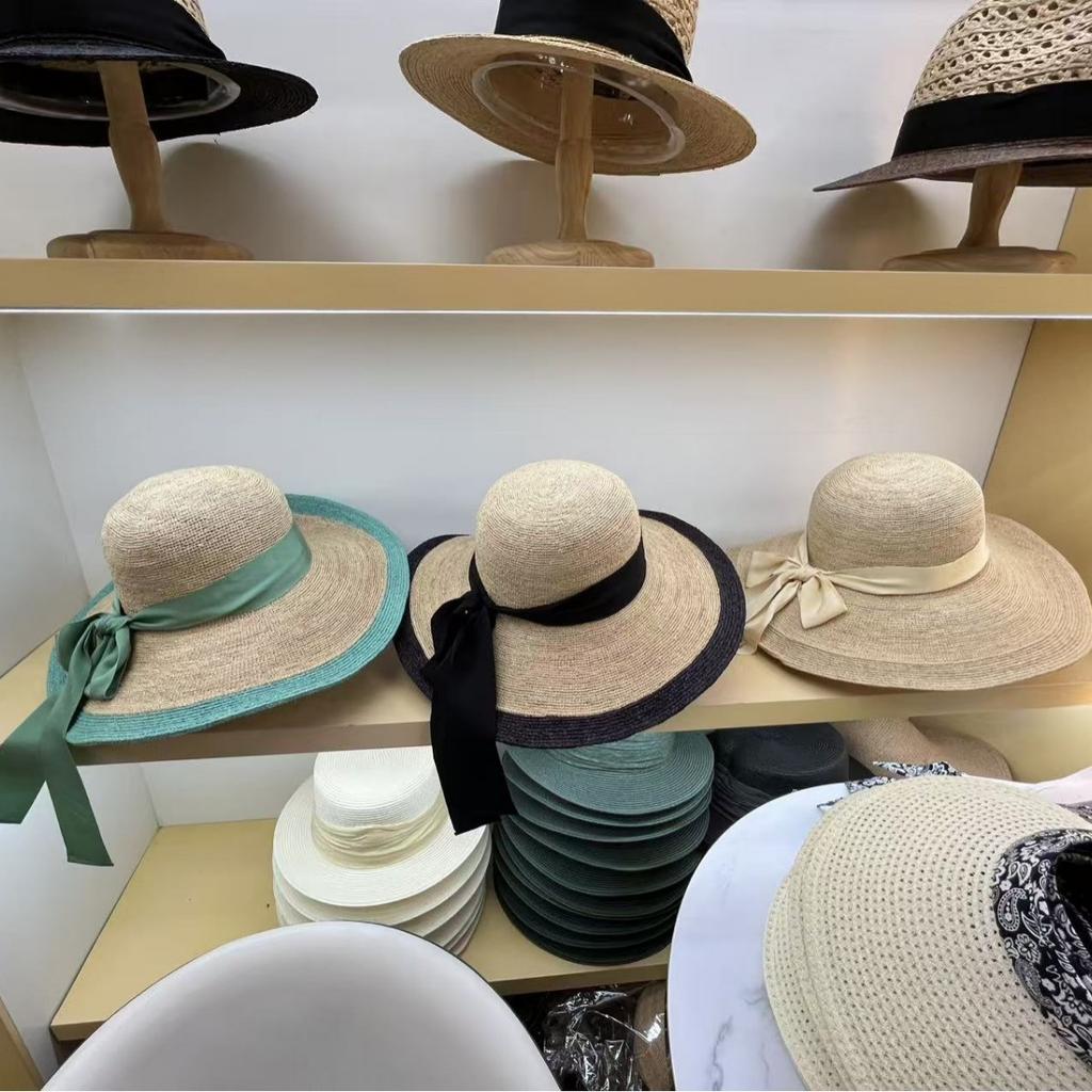 Premium French raffia hat women's summer oversized UV-proof straw hat sun hat sunshade sunscreen hat
