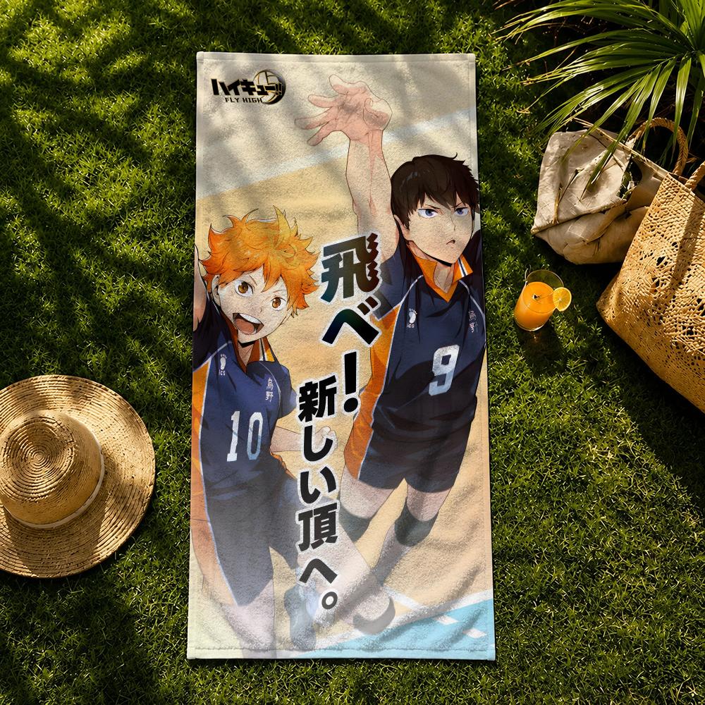 Anime H-Haikyuu!! Towel Towel beach towel, quick drying absorbent bath towel for Swim,Gym,Camping,Outdoor hot