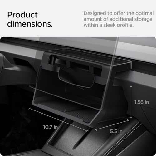 Spigen Tesla Model Y Juniper (2025) and Tesla Model 3 Highland (2025/2024) Under-Screen Storage Organizer, TO227H ACP08373 (Black)