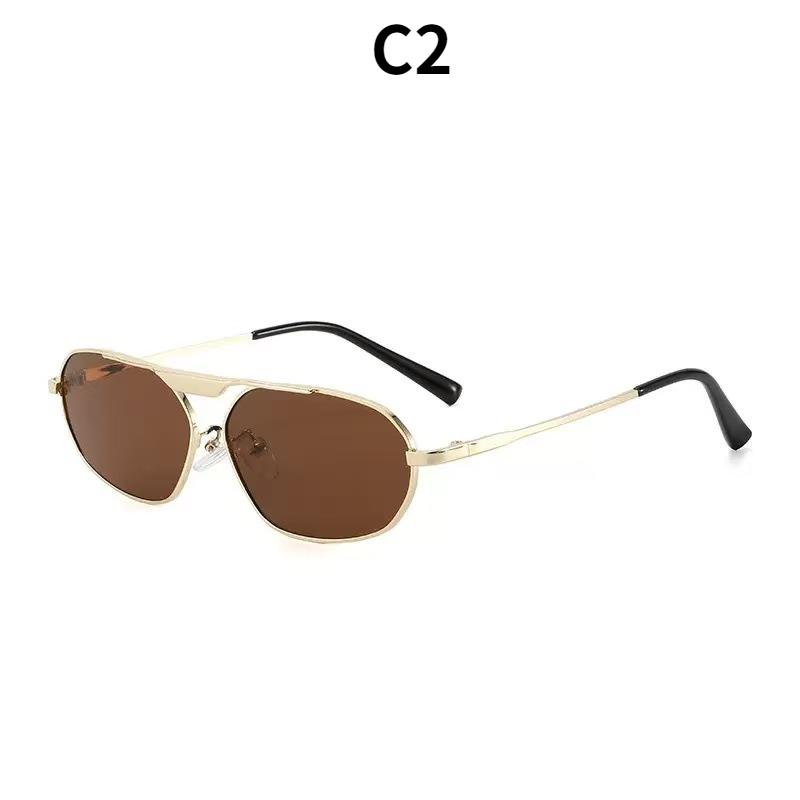 Women's sunglasses, single-beam oval sunglasses, retro sunglasses.
