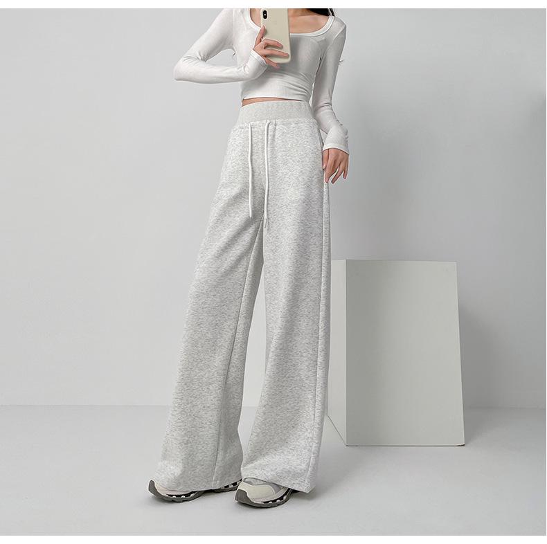Women's High-Waisted Autumn Casual Cotton Wide-Leg Sweatpants
