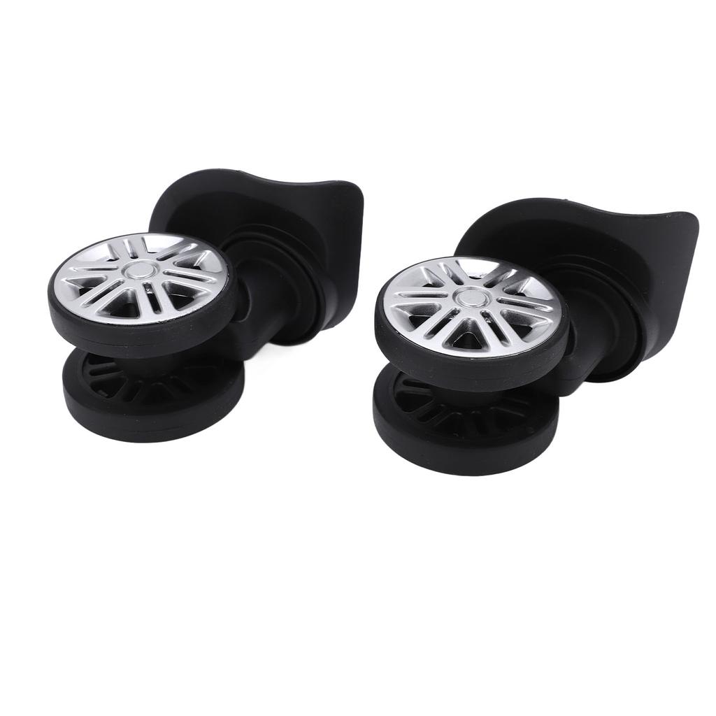 1 Pair Luggage Swivel Wheels Suitcase Swivel Casters Repalcement Mute Double Row Wheels