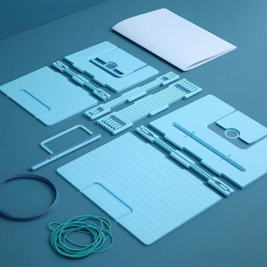 yangyizhi Infinite Expandable Notebook, Modular DIY Reusable Journal with Pen Holder, 3D Printed Cover for Office School, Sketchbook