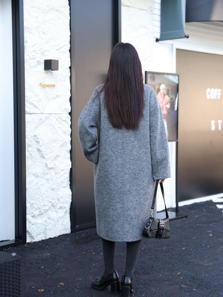 Renewed Cashmere: Aionia Korean Commuter Double-Faced Wool Coat - Women's Mid-Length Winter Wear