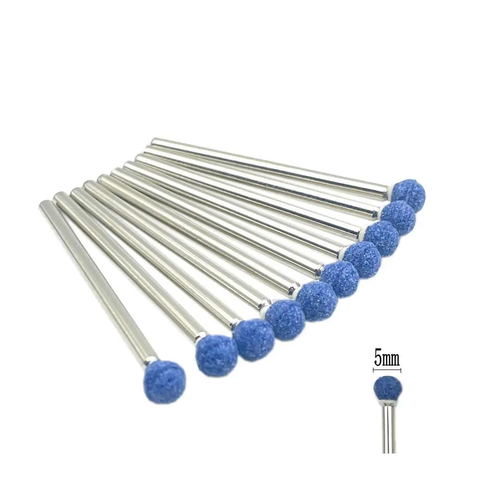 10pcs/set  Dental Stone Grinder Polisher Burs 2.35mm Shank For Contouring Shaping Porcelain Dental Rotary Stone Polisher
