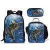 Classico Novità Particolare Fresco Tartaruga Modello Stampa 3D 3pz/Set alunno Zaini Scolastici Zaino Giorno per Laptop Zaino Zaino per Pranzo Astuccio