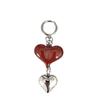 Acrylic Red Bow Keychain Circle Clip Purse Accessory Cute Bag Charm  New Year