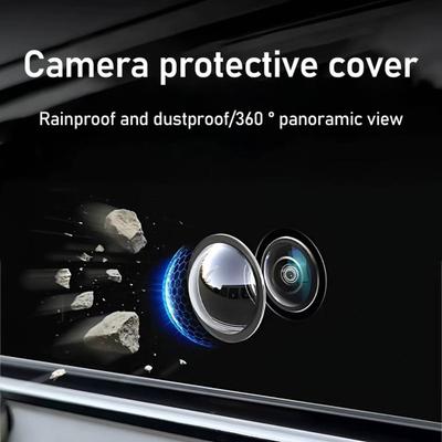2 Pièces Protection Objectif Caméra Voiture Imperméable Anti-poussière Adhésif Transparent Cache-Objectif Caméra Automobile Garde-Boue Protection Pluie Accessoires Voiture