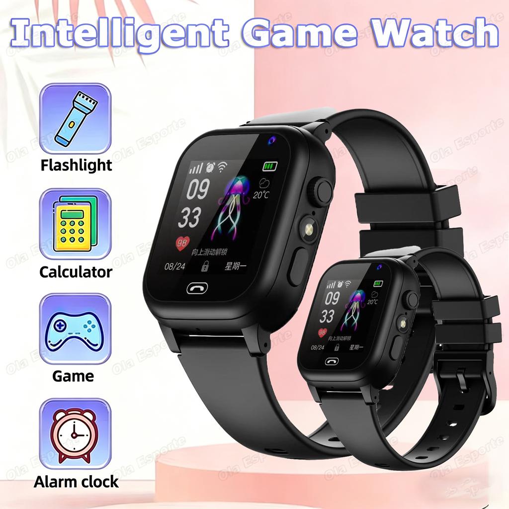 Kids Smart Watch Multifunctional Waterproof SOS GPS Camera HD Call Voice Chat Games LED Flashlight Weather Alarm Smartwatch