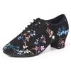 New Color Printed Latin Dance Shoes Body Dance Shoes Middle Heel Sailor Dance Ballroom Dance Modern Square Dance Shoes