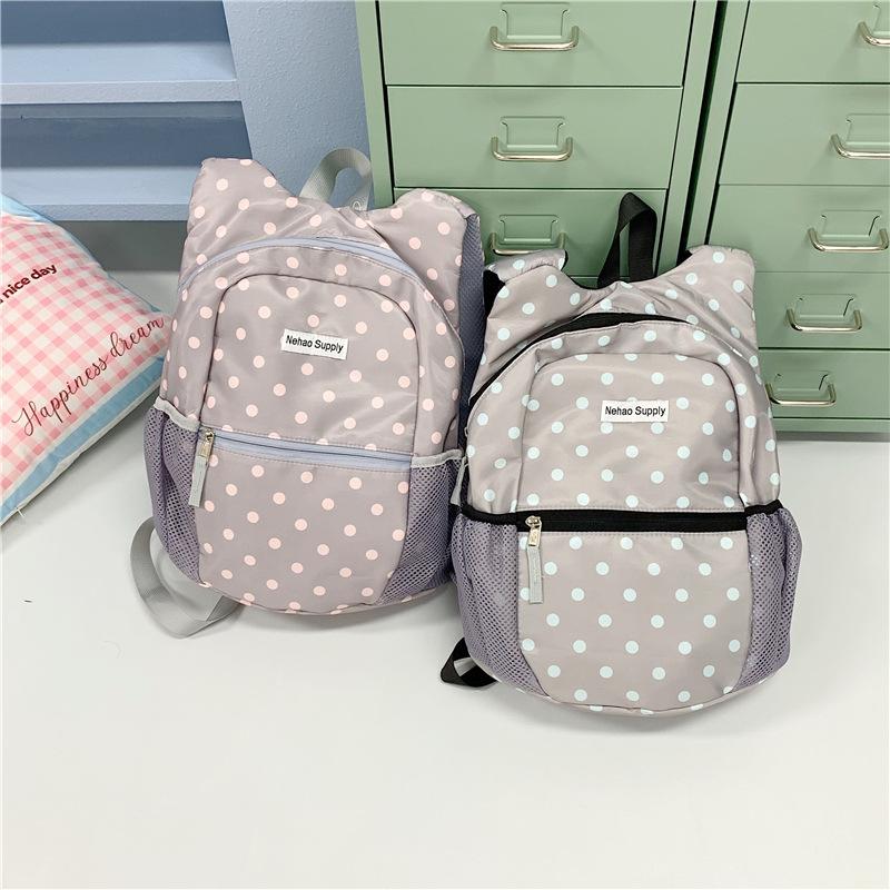 Schoolbag is very popular! Korea Dongdaemun girl heart cute ultra-light folding storage ultra-thin polka dot backpack backpack