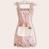 Breathable Princess Skirt Apron with Double Pockets for Women, Ideal for Home Kitchen Cooking. Anti-fouling and Durable Work Clothes