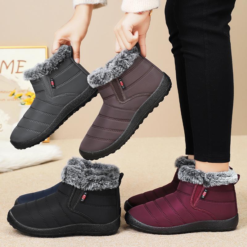 Shoes women's cotton shoes new velvet thickened cotton boots warm snow boots high top comfortable women's boots