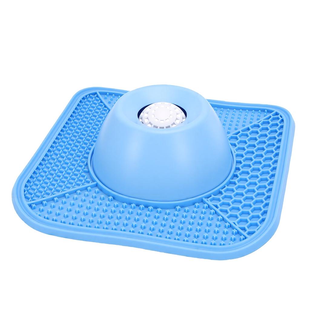 Slow Feeder Dog Lick Bowl with Rolling Ball Non Slip Suction Cup Bottom Cat Puppy Lick Bowl