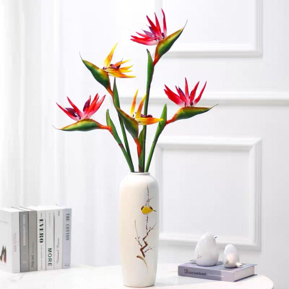 Authentic Touch Artificial Bird of Paradise Long Stem Fake Flower Faux Plants  Wedding Decoration