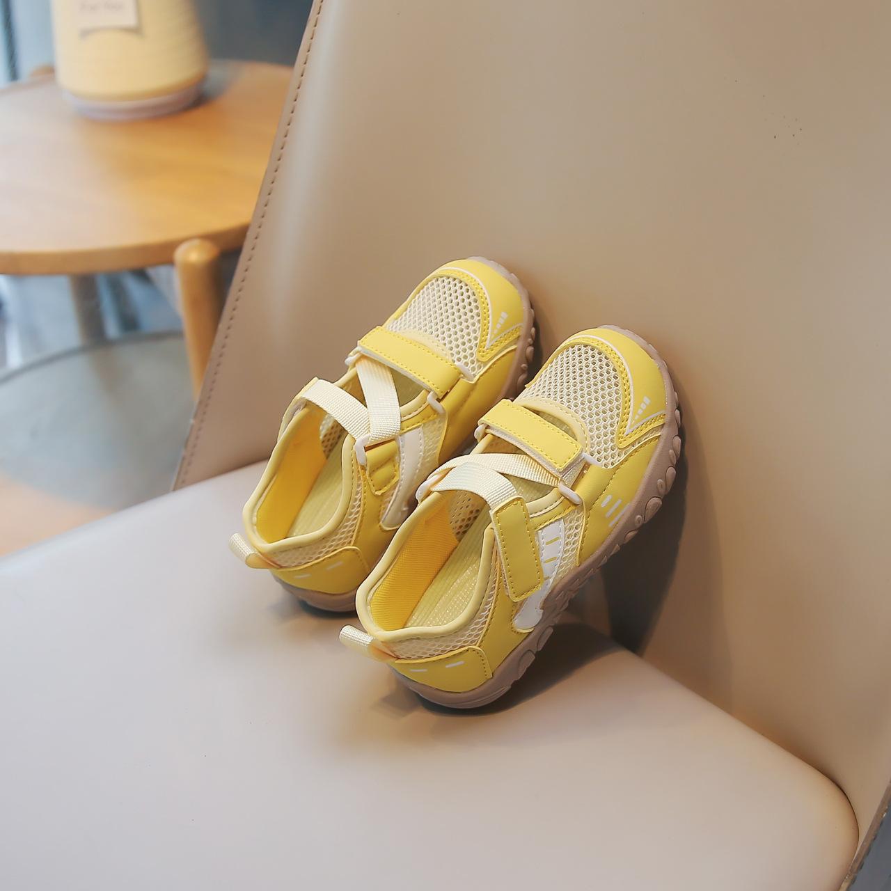 

Kids Girls Board Shoes Training Sneakers Soft Sole Slip Resistant Casual Versatile Breathable Spring Autumn Fashion size 26 жёлтый