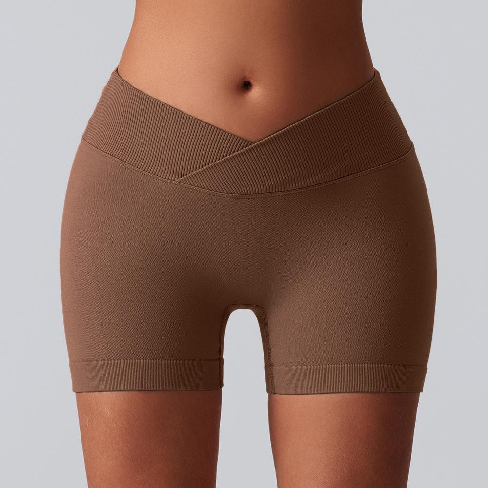 Outdoor Hip Lifting Dreiteilige Yoga-Shorts Hohe Taille Fitnesshosen Sport-Laufshorts Damen Yoga-Kleidung Schnelltrocknende Shorts Damen