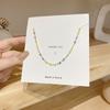 Modisches Smaragd-Strassstein-Choker-Halsband für Damen Mädchen Zarte Goldfarbene Schlüsselbein-Kettenhalskette Schmuck Geschenk