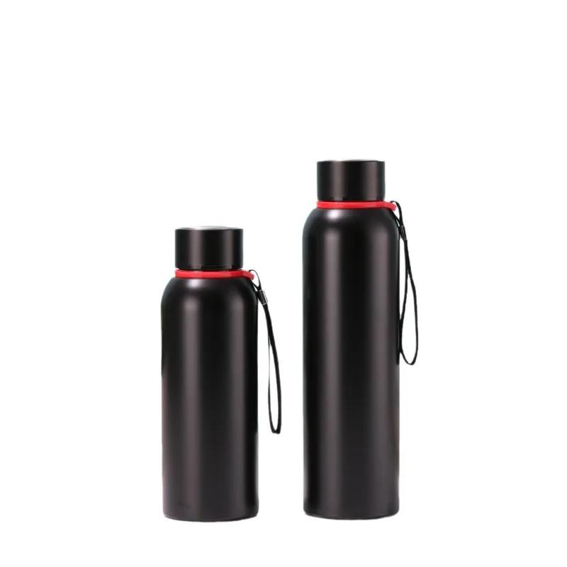 600-1000ml Outdoor Insulated Stainless Steel Bottle, Leakproof Large Capacity Thermos for Camping & Gym