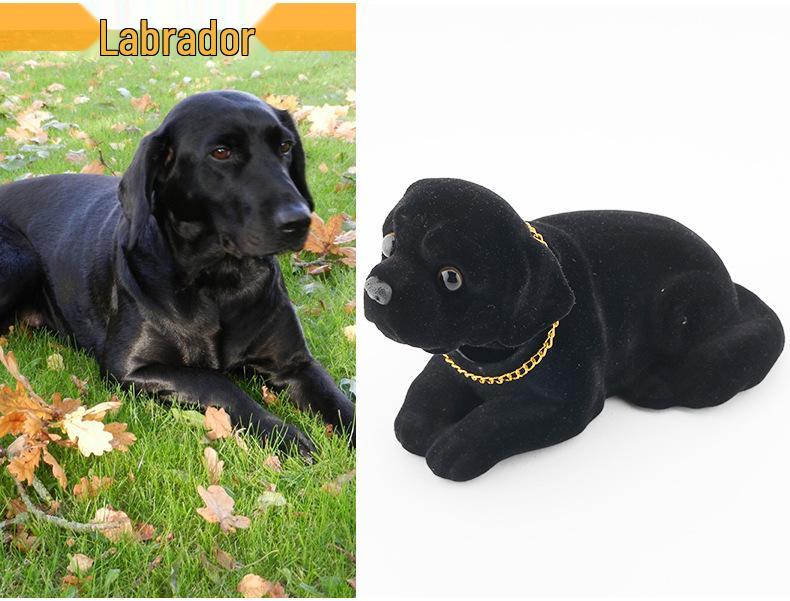 Resin Shaking Head Dog Figurine Car Ornament