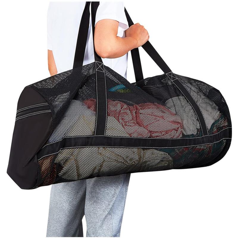 High Grade Quick Dry Mesh Duffel Bag Foldable Design Lightweight Shoulder Strap Water Sports Equipment Bag for Travel