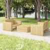 VidaXL Garden Lounge Set 3 Pcs Solid Impregnated Pine Wood 3096636