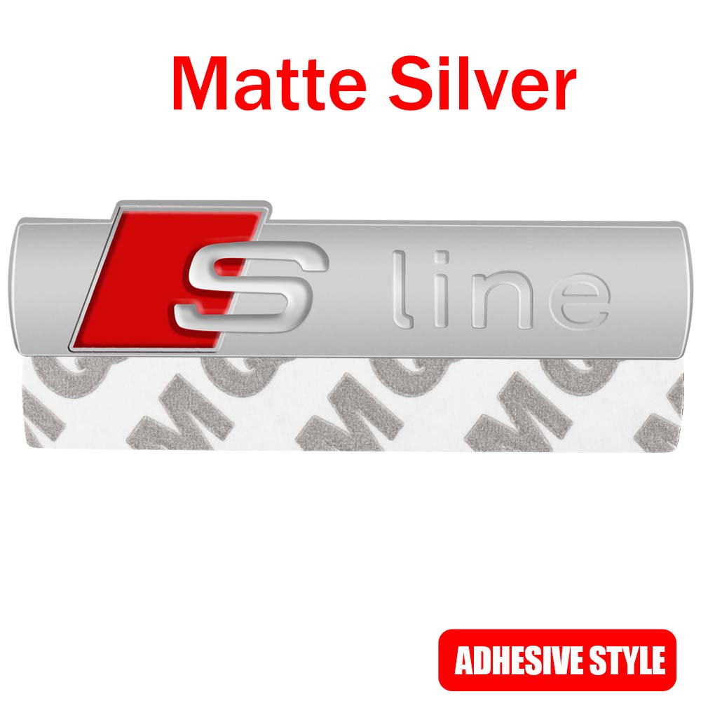 3D SLINE Emblem Car Body Trunk Sticker Auto Decoration Accessories For  qwe12 S Q7 A1 A7 Q3 8L TT Mk2 C5 A5 A3 A4 B8 8P 8V A6 C7