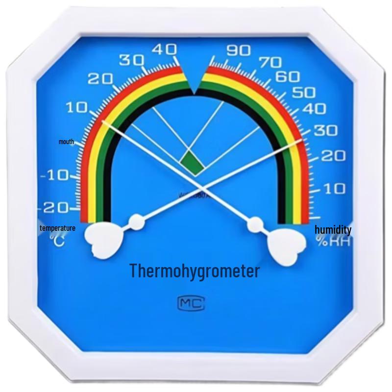 Octagonal Wall Thermometer Hygrometer (CN version)