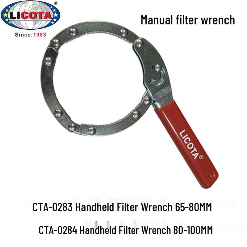 USA LICOTA Likeda Bowl-Type Machine Filter Wrench, Handcuff-Style Filter Element Tool for Auto Maintenance 65-80mm