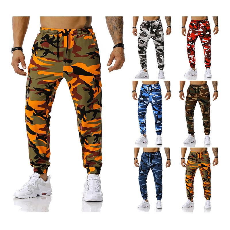 Men's Pants Camouflage Jogging Pants Outdoor Sports Pants Football Training Fitness Trousers Casual Sweatpants Men
