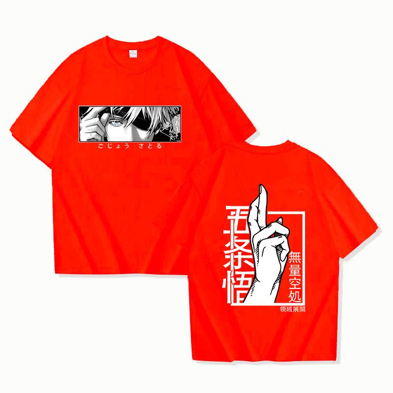 New Anime Gojo Satoru Print T-shirt Women's Men's Fashion Casual Summer Cool Shirs Unisex Anime Short Sleeve Shirts Tee