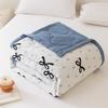 INS Skin-Friendly Washable Cotton Summer Quilt - Brushed Flannel Cooling Blanket for Dorms