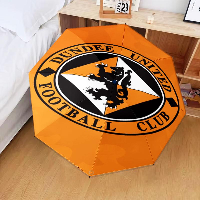 1PC Dundee United Crest Printed Umbrella Folding umbrella, automatic umbrella 8-Frame for Travel, camping Fan gifts Christmas Gifts