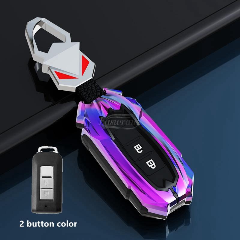 Car Zinc Alloy Key Case Holder Cover Bag For Mitsubishi Outlander Lancer 10 Pajero Sport ASX RVR L200 Eclipse Cross Accessories