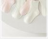 Children's Socks Summer Thin Style Girls' Mesh Socks Girls' Solid Color Summer Girls' Baby Midsole Socks Spring and Summer Style Pure Cotton