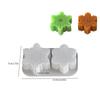 Molde de Silicone para Vela Floco de Neve 3D com 2 Furos Ornamento de Vela Perfumada de Natal Chaveiro Pingente Molde para Gesso Resina Epóxi Artesanato Presente