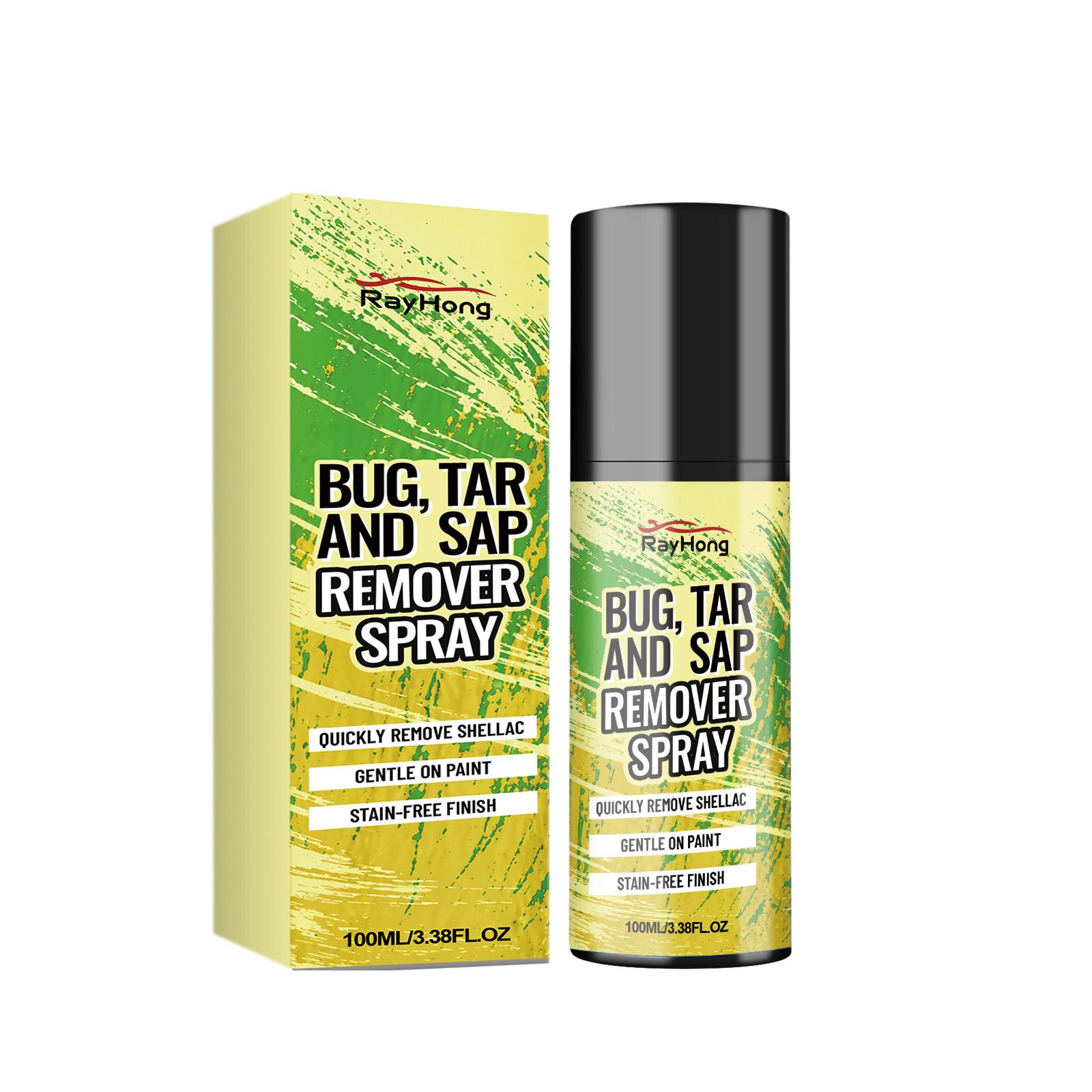 Bug and Tar Cleaning Spray Car Cleaning Agent Tree Resin Cleaner Exterior Care Bird Poop Remover Auto Wash 100ml ECO Easy Carry