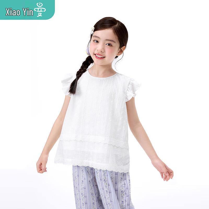Girls' Lace Flying Sleeve Doll Shirt