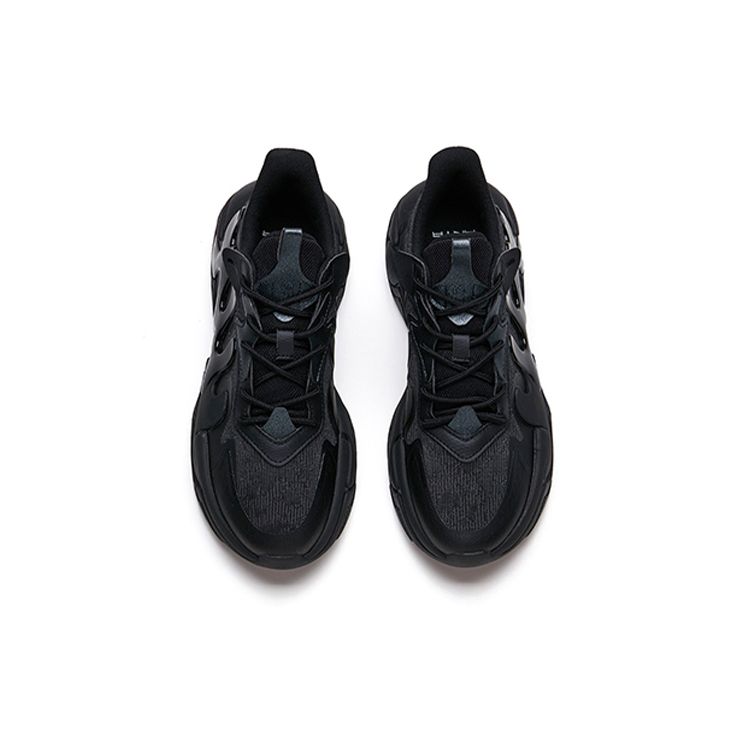 Anta Tide Worship 2.0 Shock Absorbing Wear Resistant Non Slip Low Top Dad Shoes Women Sneakers Black 122138840-5