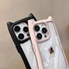 Soft Silicone Cute Cat Ear Phone Case For iPhone 16 17 15 13 14 12 11 18 Pro Max XS Max Funda Transparent Shockproof Back Cover