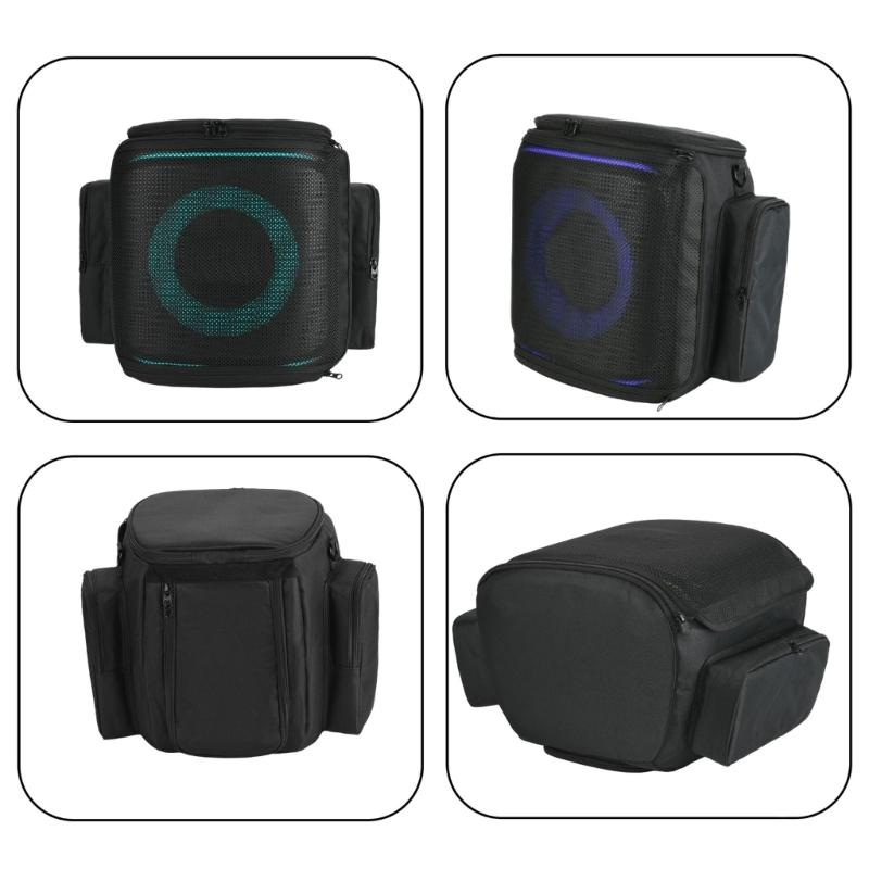 600D Nylon Speaker Carrying Case with Reinforced Pearls Cotton Padding Breathable K036 Mesh Front for PBE2