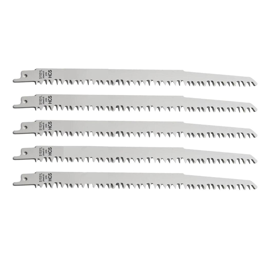 5PCS 240MM HCS Reciprocating Saw Blades S1531L Cutting Curve Hacksaw Blades Power Tool Accessories For Forest Wood Metal