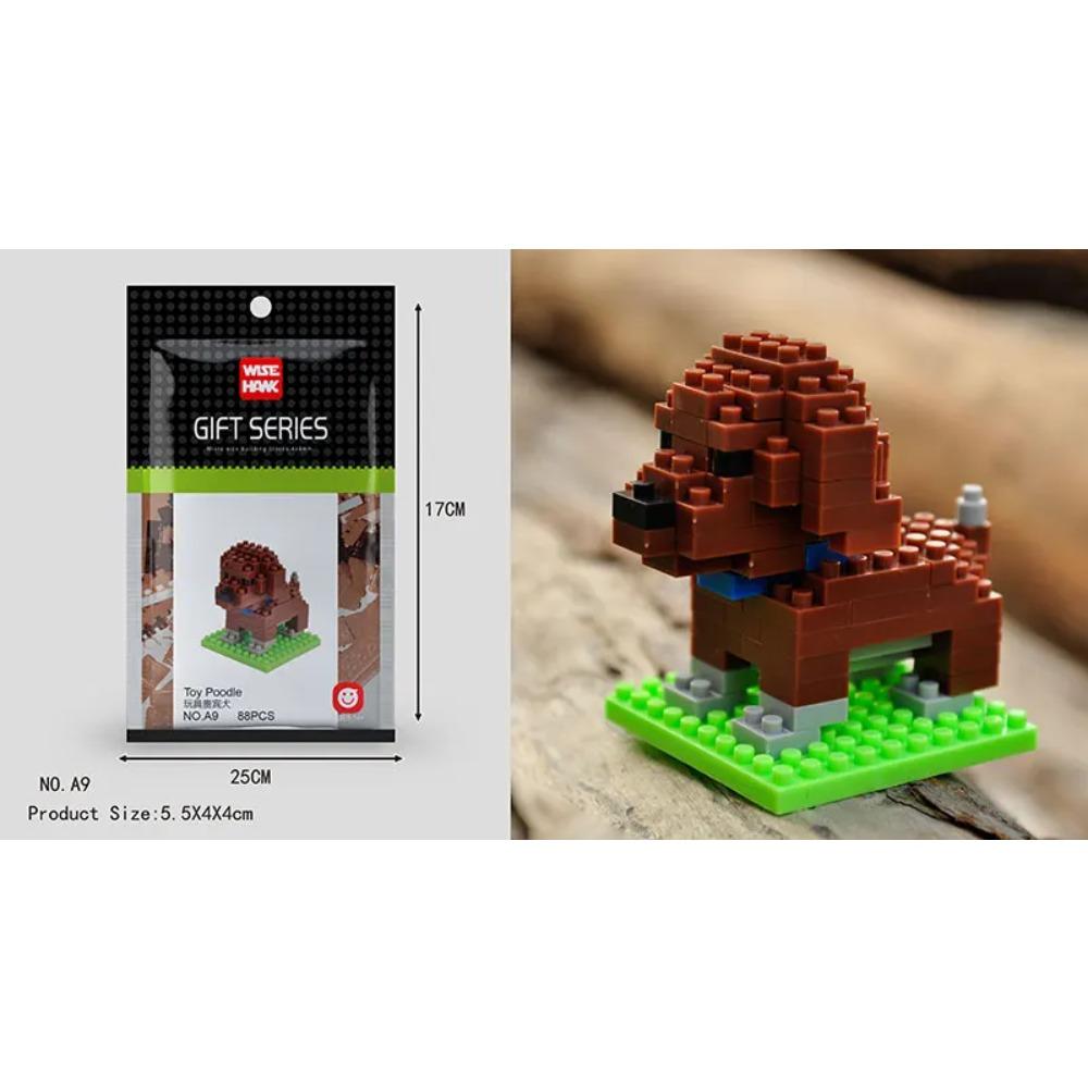 Mini Building Blocks 3D Animal Diamond Model Micro Bricks Dog Cat Bird Moose Wolf Panda Macaw Toys For Children Birthday Gifts