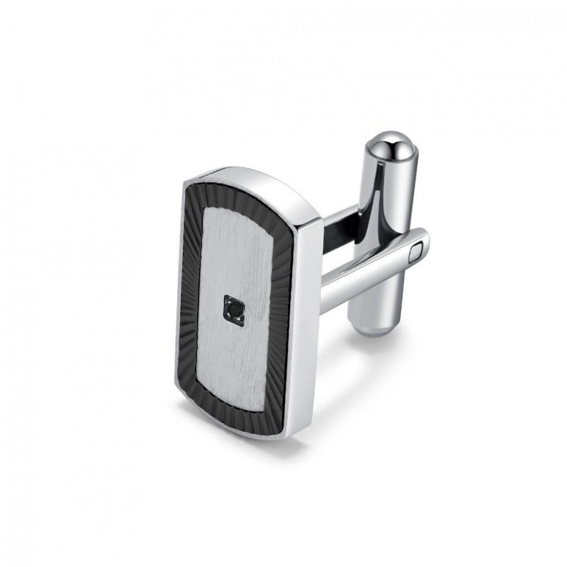 

Original Folding Fan Texture Stainless Steel French Cufflinks New Fashionable Inlaid Diamond Metal Natural