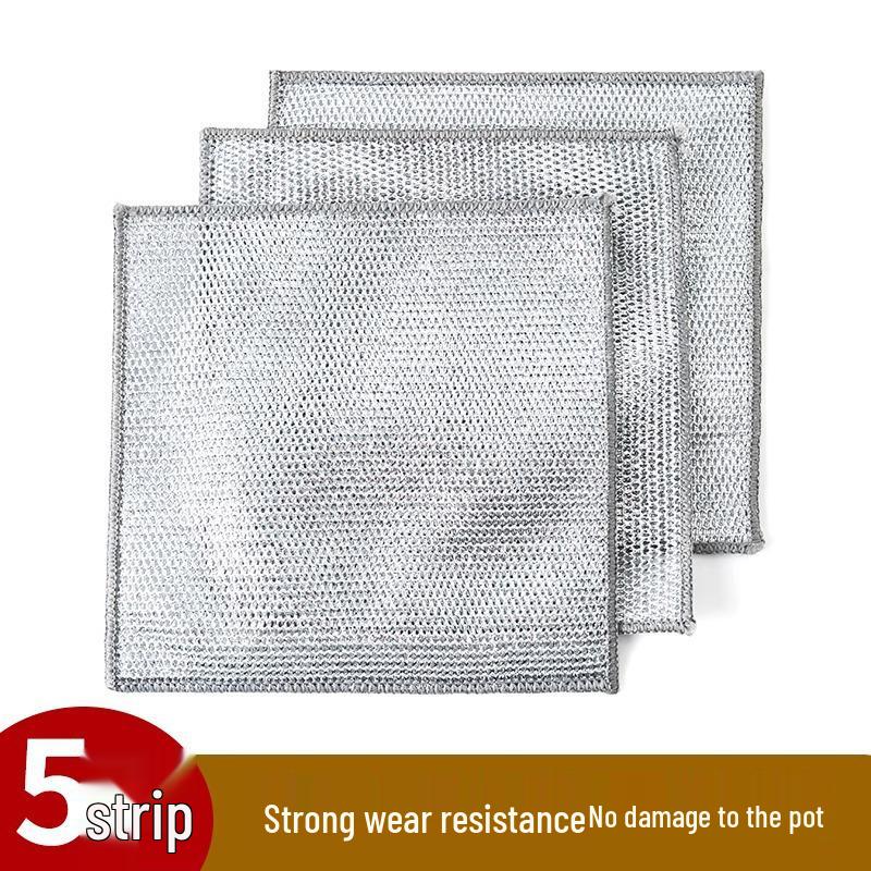 

Double-Sided Non-Stick Steel Wool Scouring Pad - Oil Resistant, Easy to Clean, Durable Dishwashing Brush for Stubborn Stains