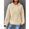 Women's 2023 Loose Pullover Hoodie with Kangaroo Pocket, Long Sleeve, Drawstring, Drop Shoulder