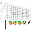 Portable Beach Volleyball and Badminton Net Set