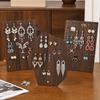 Wood Necklace Storage Rack Walnut Color Earring Holder Stand Necklace Organizer  Home Organizing