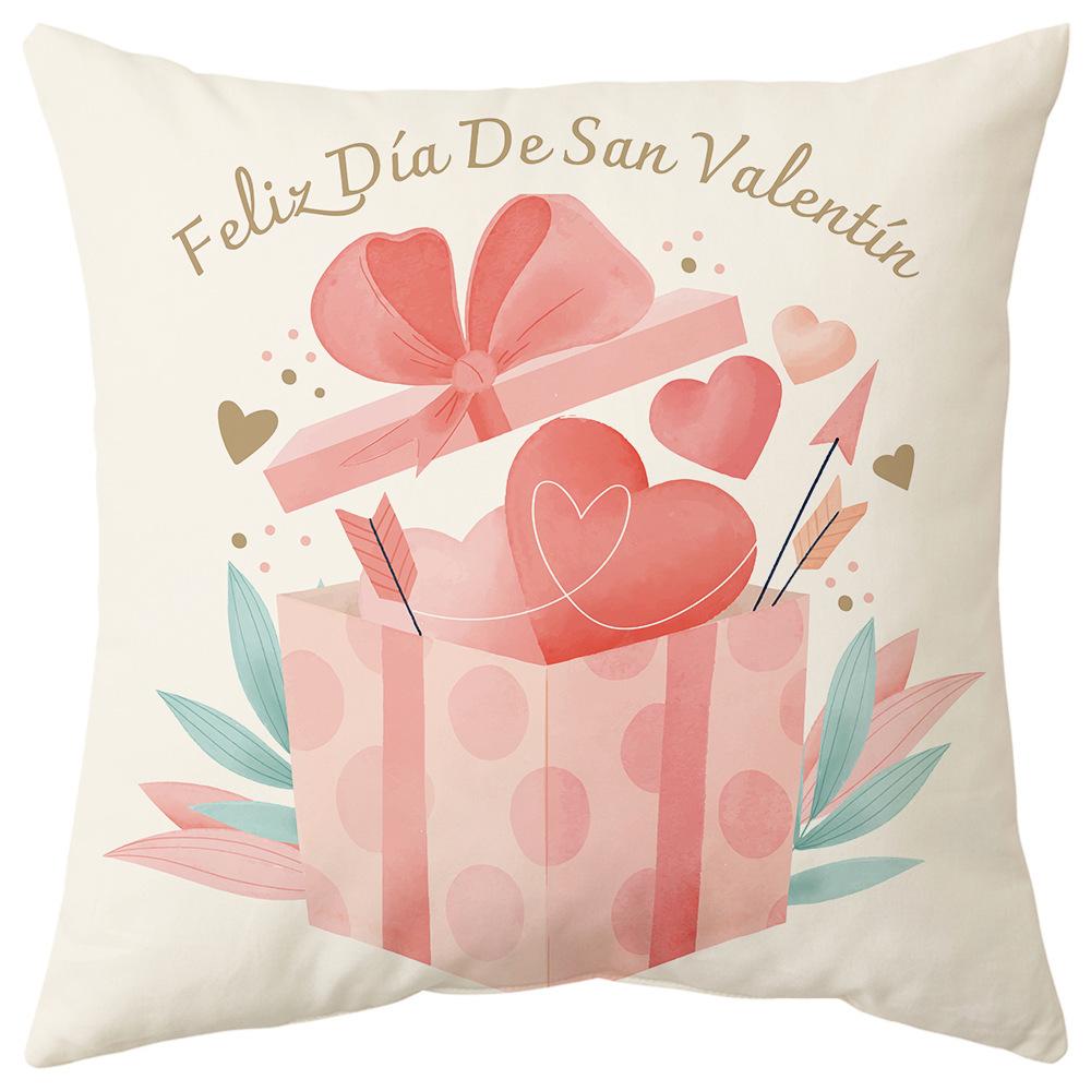 New Nordic Pink Valentine's Day Gift Love Cartoon Car Pillow Waist Support Sofa Cushion